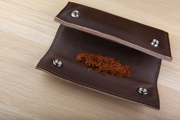  Leather tobacco bag 