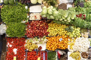 Vegetables and Fruits at Turkish Greengrocer