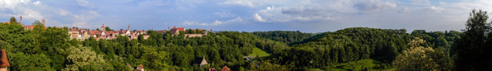 Fototapeta na wymiar Panorama of Rothenburg ob der Tauber, Bavaria, Germany, Europ