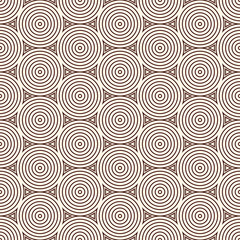 Seamless pattern with simple geometric forms. Repeated circles wallpaper. Abstract background with round vortexes