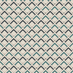Repeated chevrons wallpaper. Asian traditional ornament with scallops. Modern japanese style digital paper with scales