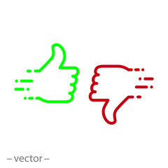 like sign, line icon - vector illustration eps10