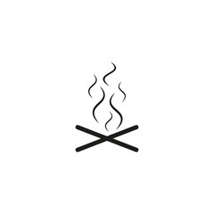 Camp fireplace icon