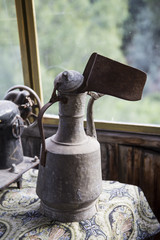 porcelain elephant on the black background
