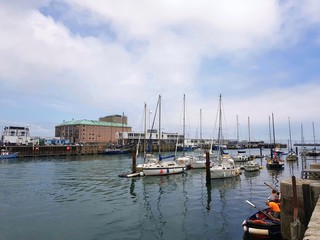Fototapeta na wymiar Port in Weymouth, England, United Kingdom
