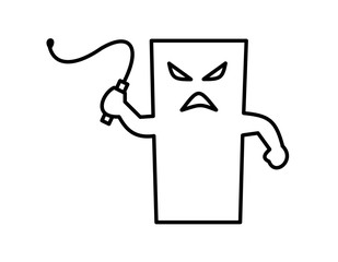 ブラック企業口ムチ(線画)