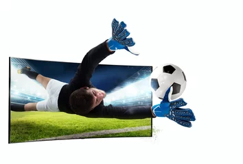 Foto op Canvas Realism of sporting images broadcast on tv © alphaspirit