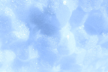 Light White Foam Plastic Texture. Abstract Styrofoam Background. Macro Closeup.