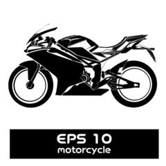 A vector illustration for Vector black silhouette of bike or motorcycle.