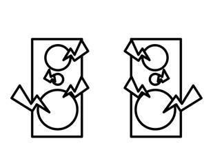 スピーカー2音(線画)