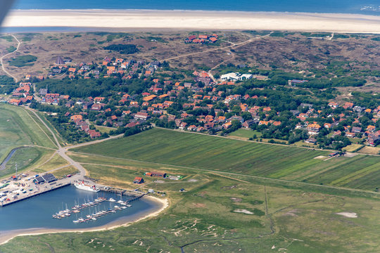 panorama flight over the north sea islands and the coast of germany