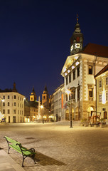 Fototapeta na wymiar City hall square in Ljubljana. Slovenija