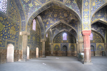 Obraz premium Inside the Shah mosque in Isfahan, Iran.