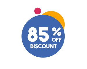 85 Percent Discount Blue Circle Design