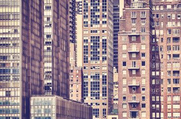 Vintage toned picture of the New York City architecture, USA.