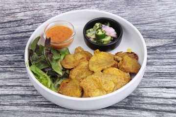 Homemade Charcoal boiled ,Pork satay served with side disk.