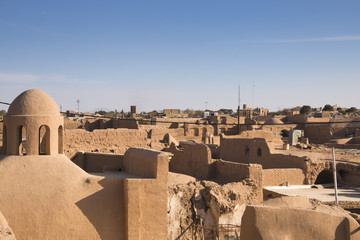 Roofs of the old center in Yazd, Iran.