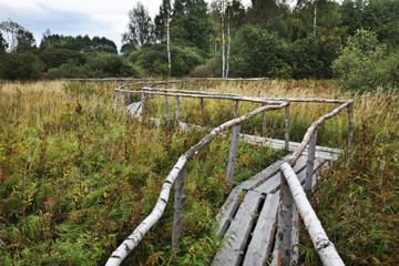  Gangway in Nikola-Lenivets village. Kaluga oblast. Russia