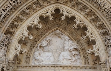 The tympan of Zagreb Cathedral, Croatia