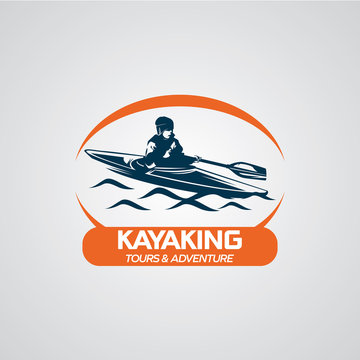 Canoe or Kayaking Logo Designs Template