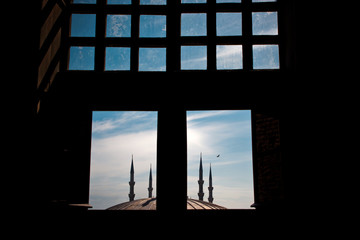 minarets in the city for the prayer of the Muslim religion