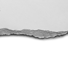 Torn paper isolated on white background