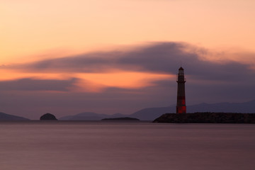 Fototapeta premium Seaside town of Turgutreis and spectacular sunsets