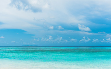 Fototapeta na wymiar panorama view of blue sea