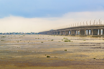 Fototapeta premium Bridge Over Babahayo River, Guayaquil, Ecuador