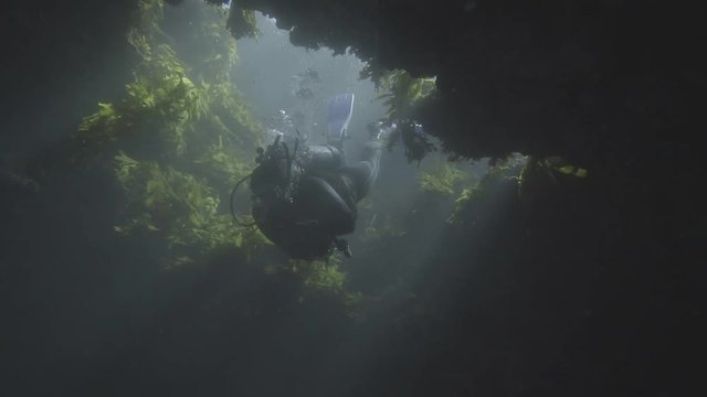 underwater cave