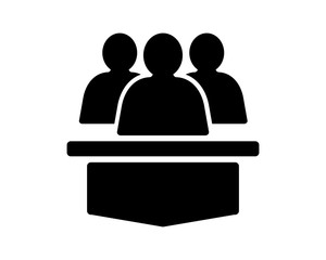jury court silhouette law justice equal fairness image vector icon logo