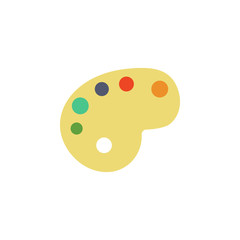 paint palette colored icon. Element of school icon for mobile concept and web apps. Detailed paint palette icon can be used for web and mobile. Simple icon