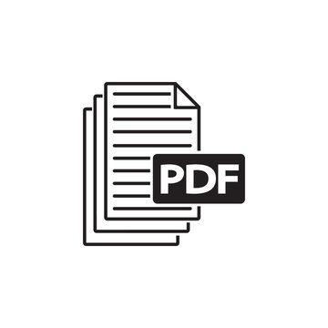 pdf files illustration. Element of library icon for mobile concept and web apps. Detailed pdf files icon can be used for web and mobile