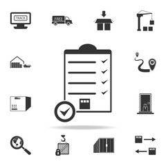 packing box shipping checklist icon. Detailed set of logistic icons. Premium graphic design. One of the collection icons for websites, web design, mobile app