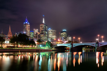 Fototapeta na wymiar Melbourne Reflections, Southbank