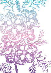 flower and leafs decorative pattern background vector illustration design