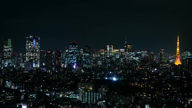 東京・クリスマス・ライトアップ夜景・タイムラプス