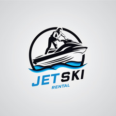 Jet Ski Logo Designs Template