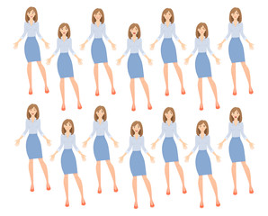 Fototapeta premium business woman set