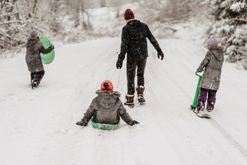Sledding with Dad