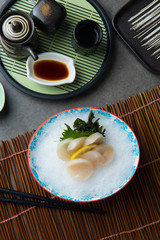 nama hotate fresh scallop shashimi sushi