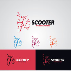 Fototapeta na wymiar Scooter Logo Designs Template