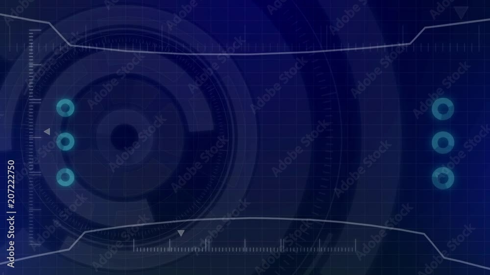Aufkleber Futuristic digital HUD Technology user interface, Radar screen with various technology elements business communication innovation concept