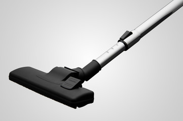 suction pipe with a nozzle from a vacuum cleaner on a white background. for copy space and cut out