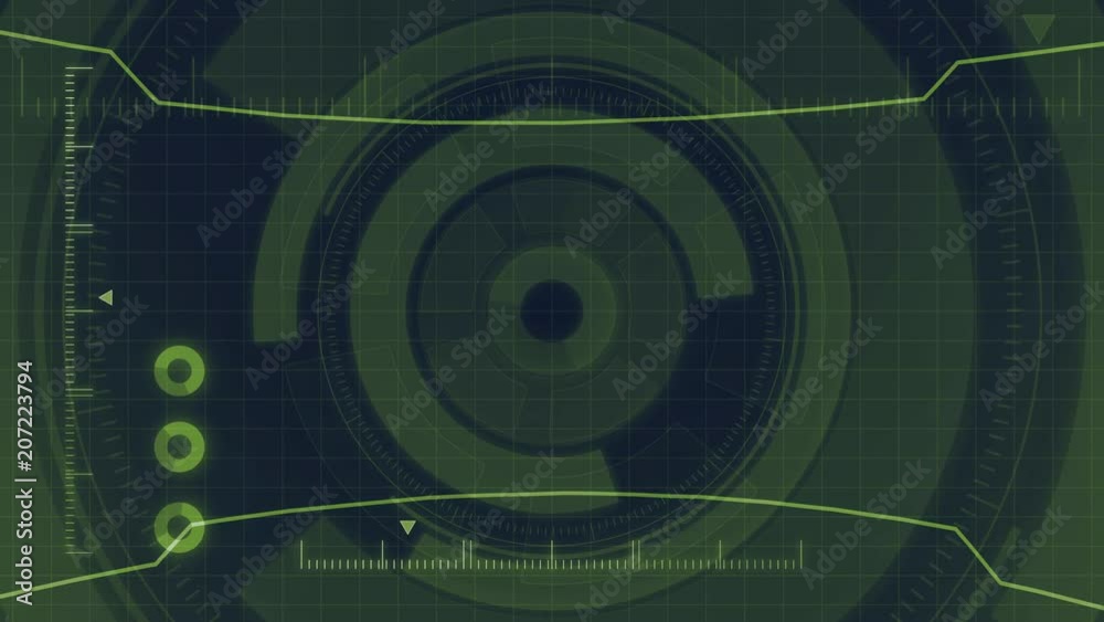 Poster Futuristic digital HUD Technology user interface, Radar screen with various technology elements business communication innovation concept