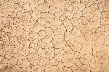 Brown dry soil or cracked ground texture background.
