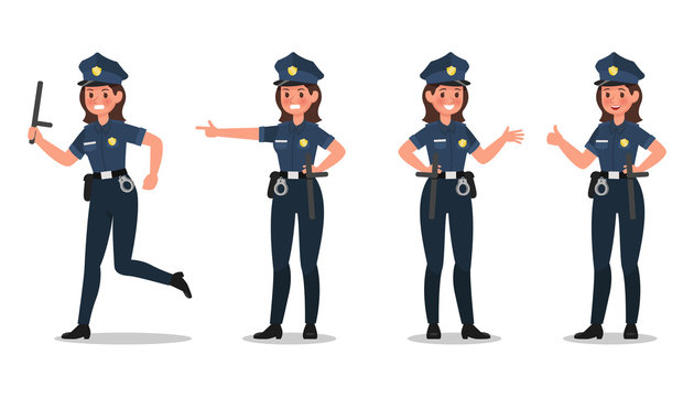 police character vector design no14