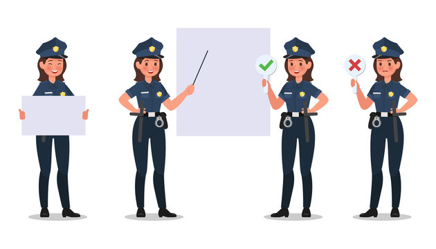 police character vector design no17