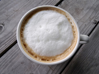 White cup of Cappuccino