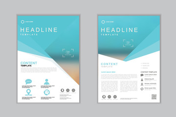Templates presentation for annual report, flyer, leaflet, brochure, corporate report, advertising. vector design. no12
